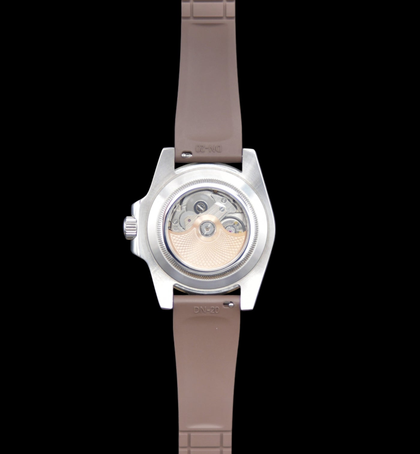 Mosaic CTS Rubber Watch Strap-Chocolate Brown