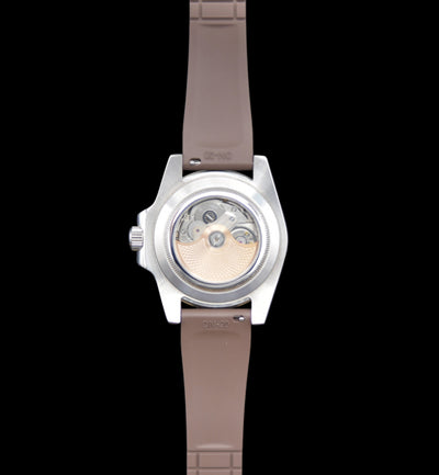 Mosaic CTS Rubber Watch Strap-Chocolate Brown