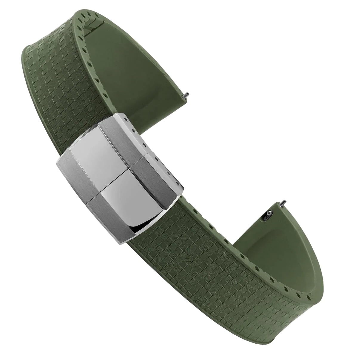 Mosaic CTS Rubber Watch Strap-Military Green